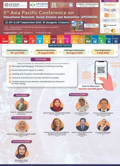 5th Asia Pacific Conference on Educational Research, Social Science and Humanities (APCERSSH 2026)