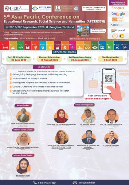 5th Asia Pacific Conference on Educational Research, Social Science and Humanities (APCERSSH 2026)