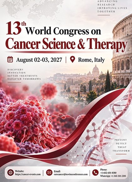 13th World Congress on Cancer Science & Therapy 2027