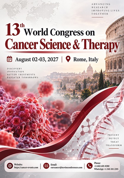 13th World Congress on Cancer Science & Therapy 2027